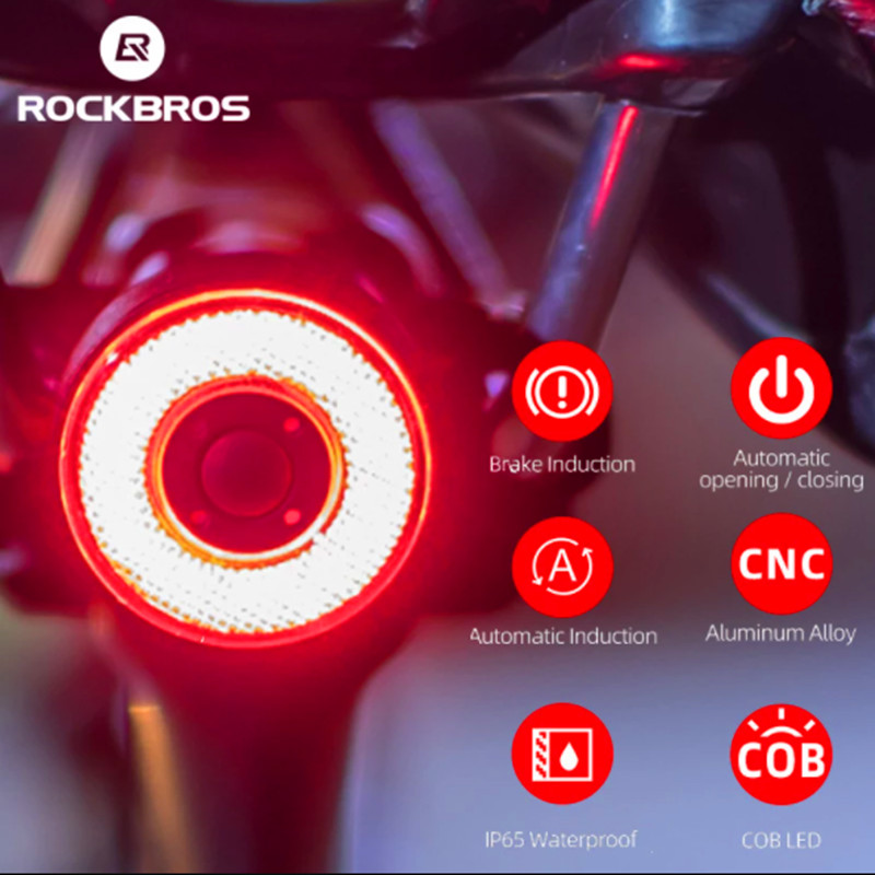 Bicycle Tail Light Q3 Smart Sensor Brake Light Night Riding Warning Light