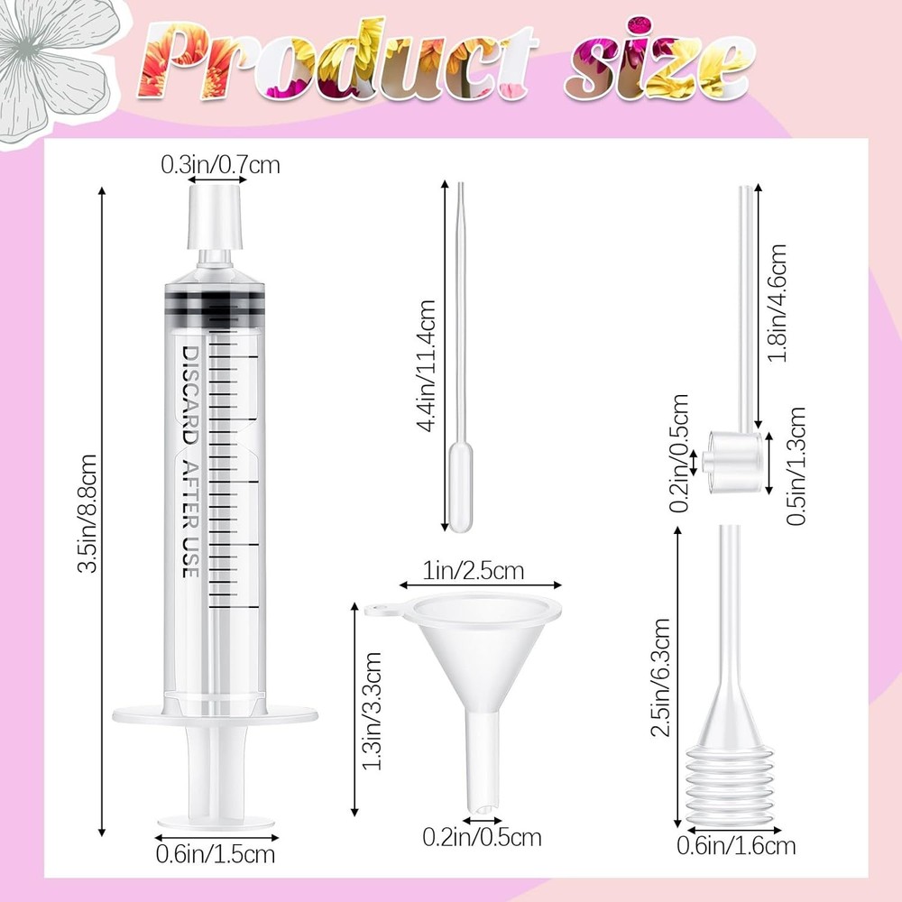 25 Pcs Perfume Refill Tool Kit Plastic Clear Dispenser Transfer Tools