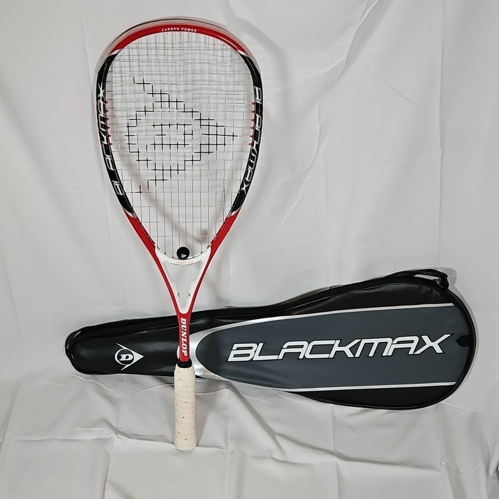 Dunlop Black Max Carbon 520 Squash Racket With Carrying Bag