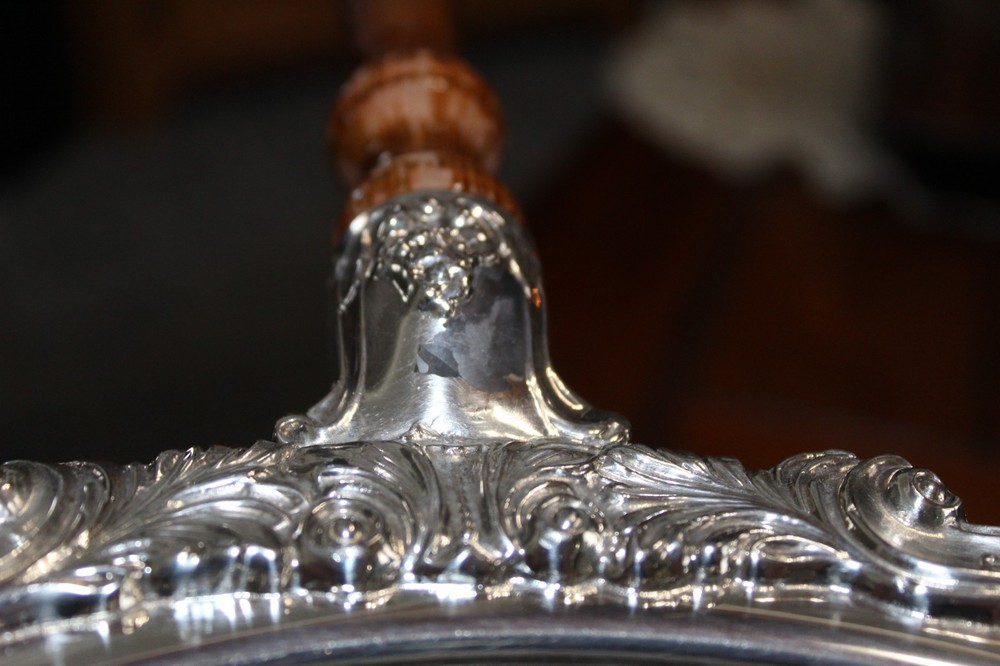 Two Ornate Silver Plate Chafing Dishes