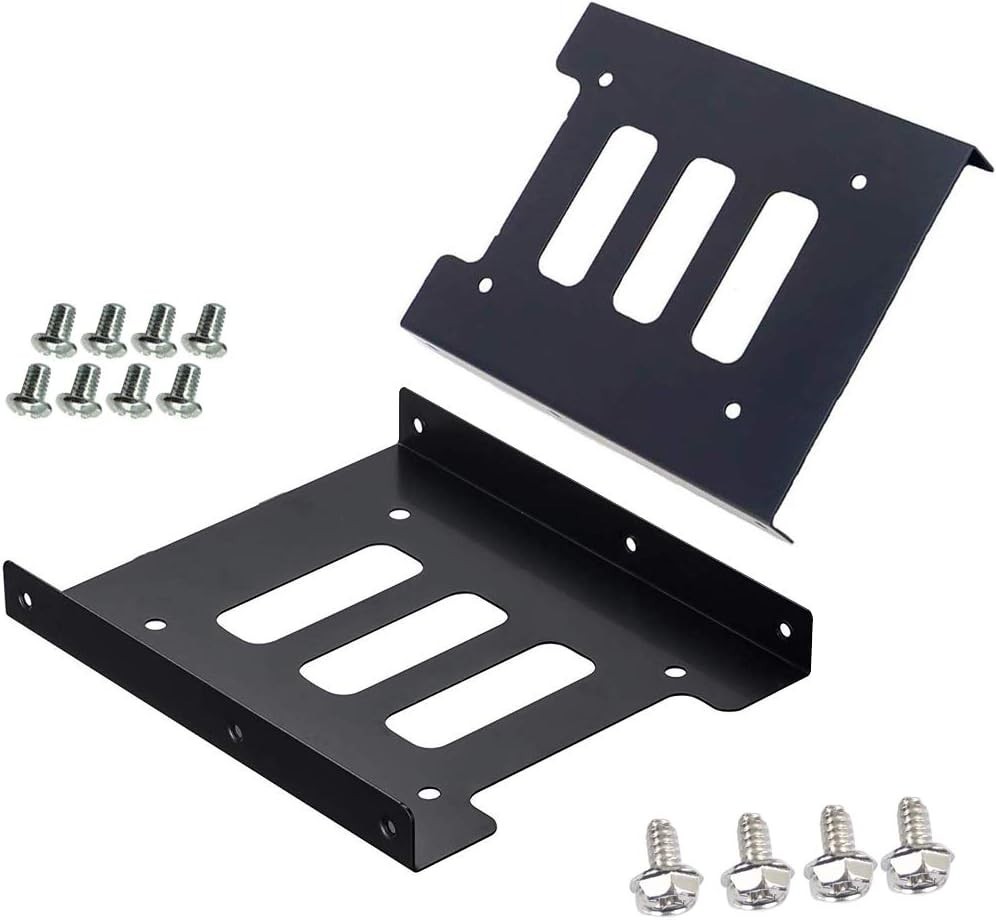 Compact Black 2.5 to 3.5 HDD Adapter Bracket Set for Personal Computers