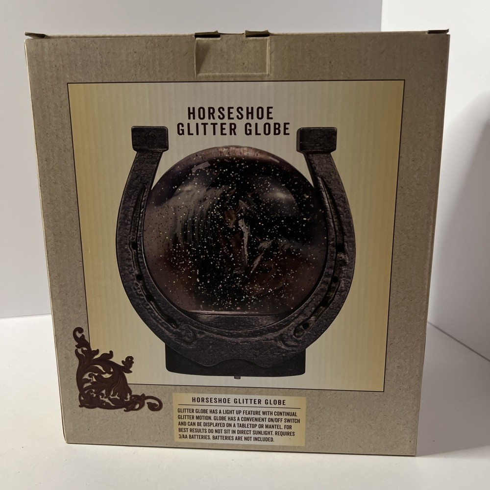Horseshoe Glitter Globe