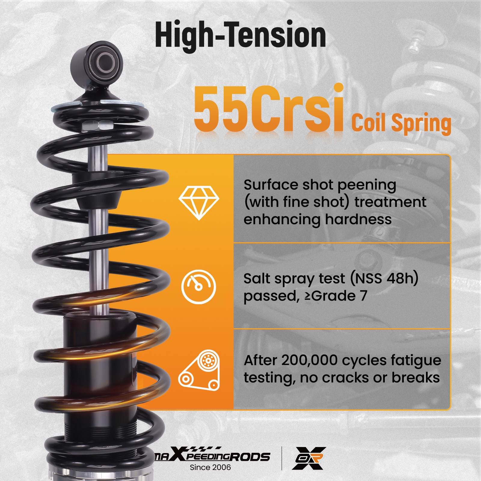 2pcs Rear Shocks for Polaris Sportsman 500 2005-2014 570 2014-2025 7043100