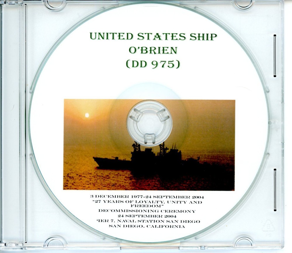 USS O Brien DD 975 Decommissioning Program 2004 United States Navy