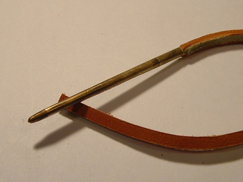 3 solid brass PERMA LOK LACING NEEDLE Leather braiding LEATHERCRAFT new 3 pcs.