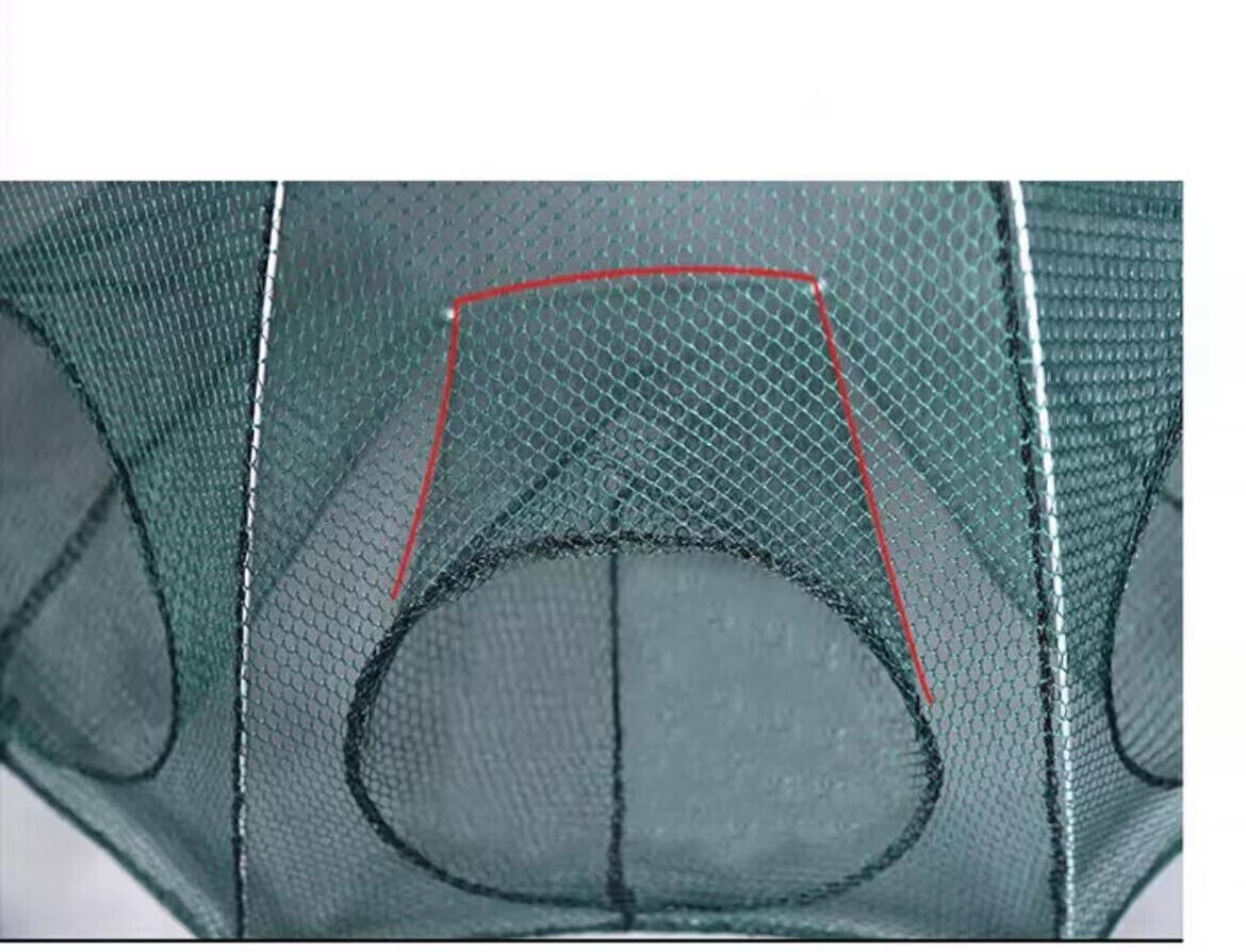 Fishing Bait Trap Crab Net Crawdad Shrimp Cast Dip Cage Fish Minnow Foldable NEW