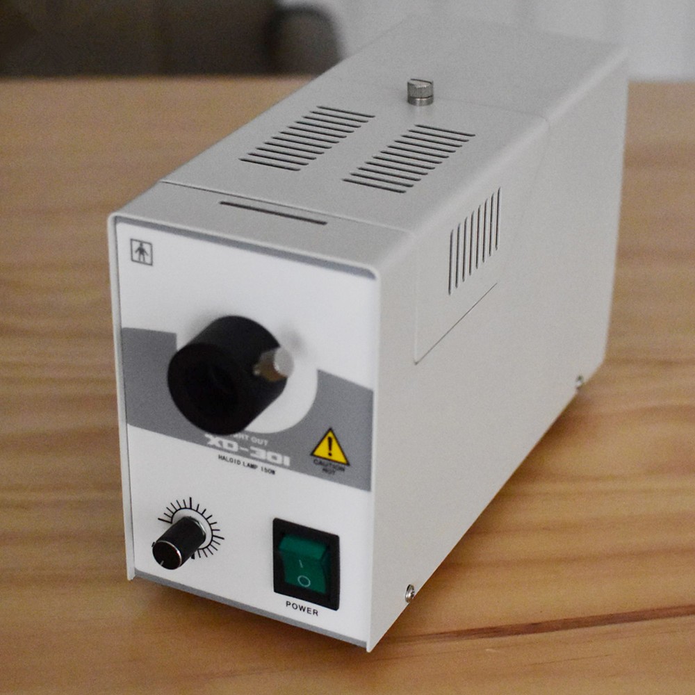 150W Single Hole Portable Halogen Cold Light Source for Microscope Endoscope