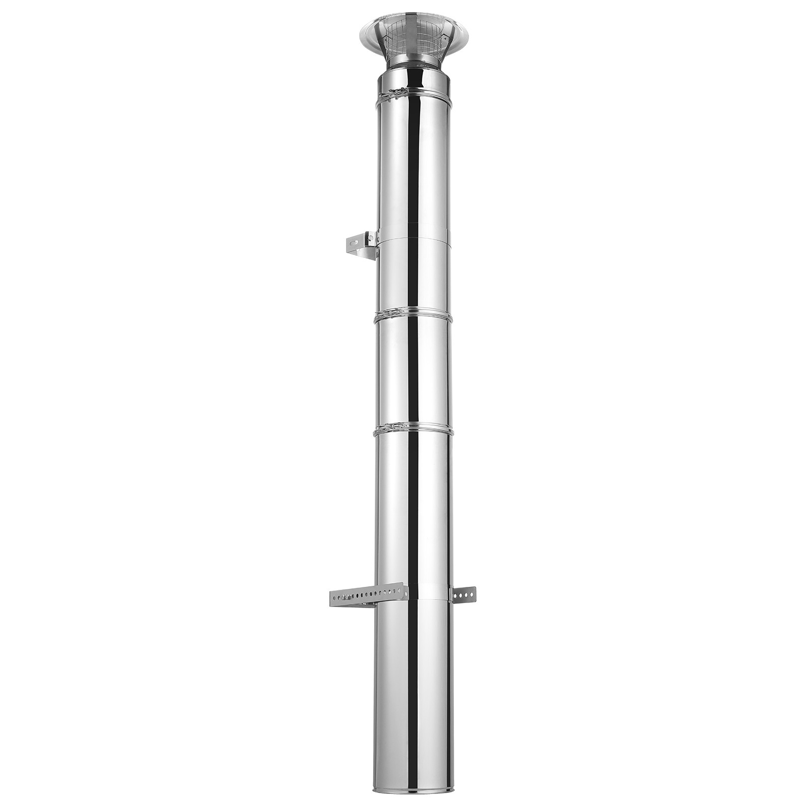 VEVOR 6 x 36 Inch Double Wall Insulated Chimney Pipe Stainless Steel Stove Pipe