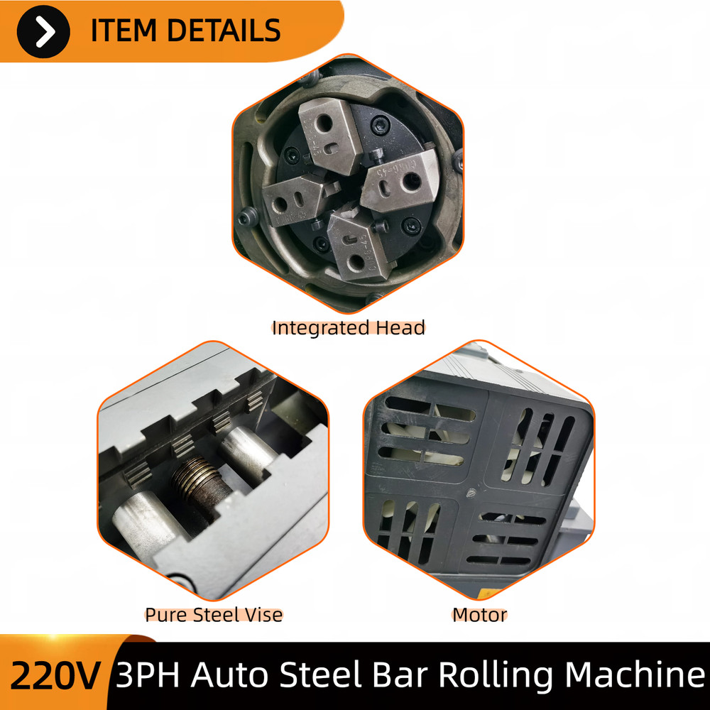 Automatic Rebar Straight Thread Rolling Machine 220V 3PH 16-40mm Bar Diameter