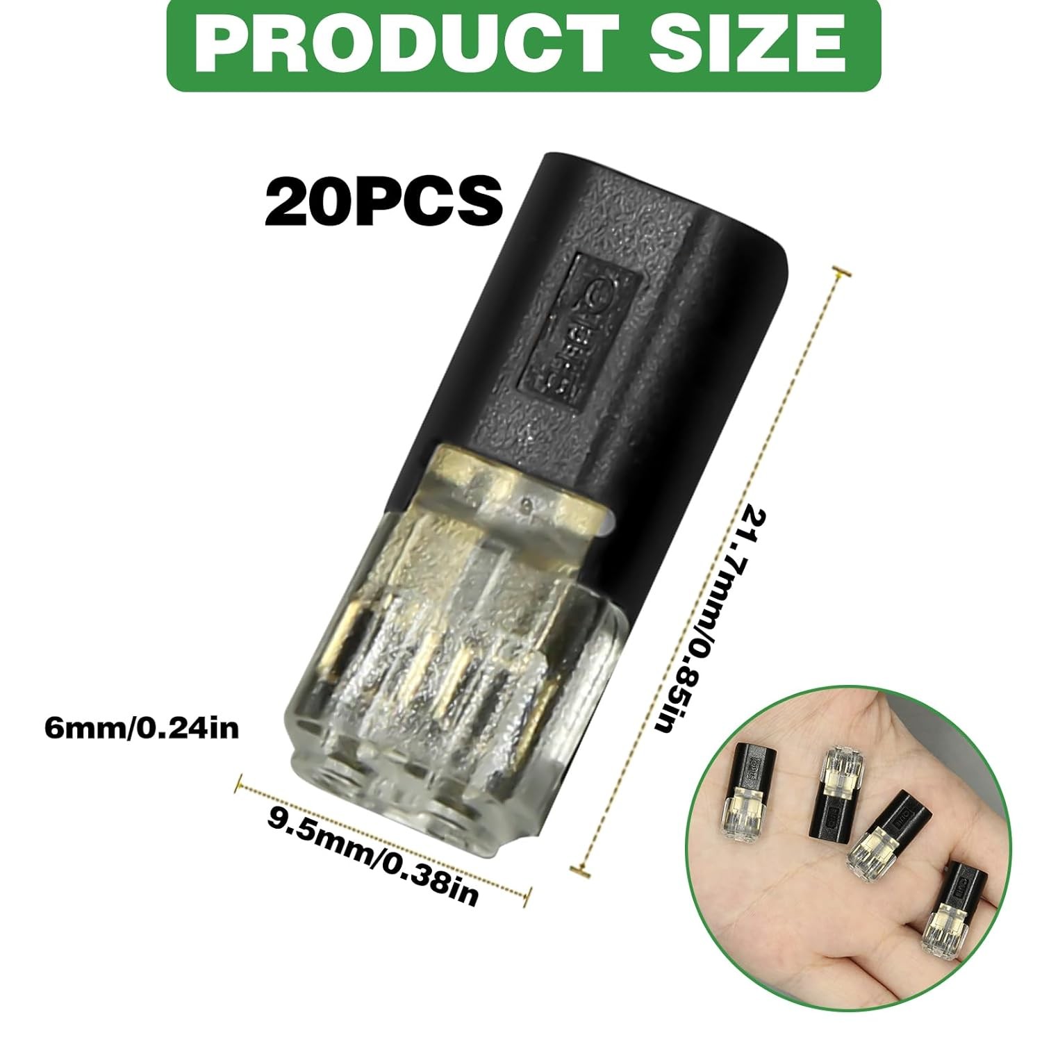 50 Pcs Double-Wire Plug-in Connector Led Light Strip Fast Connectorswith 2 Pin