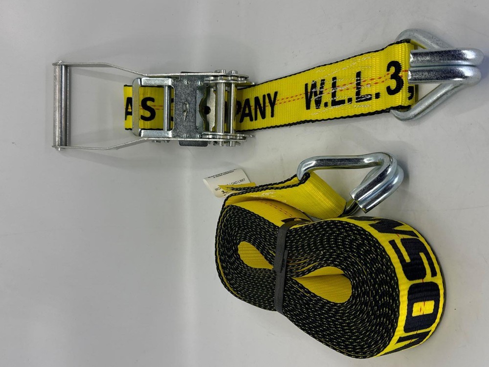 2"X30' Long Handle Ratchet Strap with J-Hooks 4 Pack