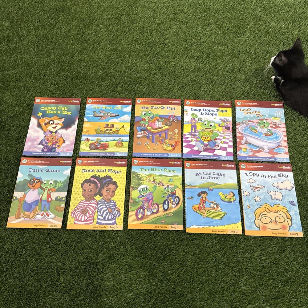 TWO LeapFrog LeapReader EARLY READING SETS: SHORT/LONG VOWELS | Updated versions