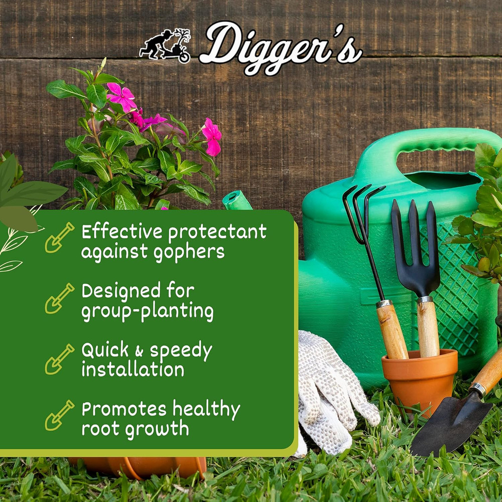 12 Heavy Duty Gopher Wire Baskets - 3-Gallon Digger's Rootguard™