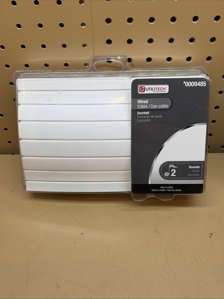 New with Sealed White Wired Doorbell by Utilitech 0009485