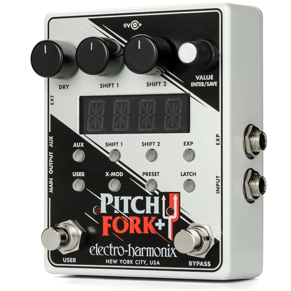 Electro-Harmonix Pitch Fork+ Plus Dual Pitch Shift Octave Effects Pedal