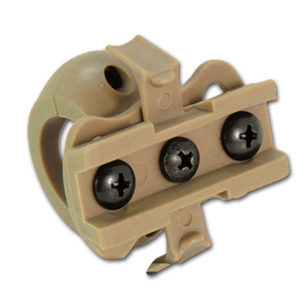 Armorwerx 0.83" Rotating Flashlight Mount for Combat Helmet Accessory Rail