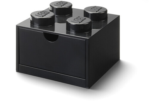 LEGO Desk Drawer Stackable Storage with 4 Knobs, in Black [Used Very Good Toy]
