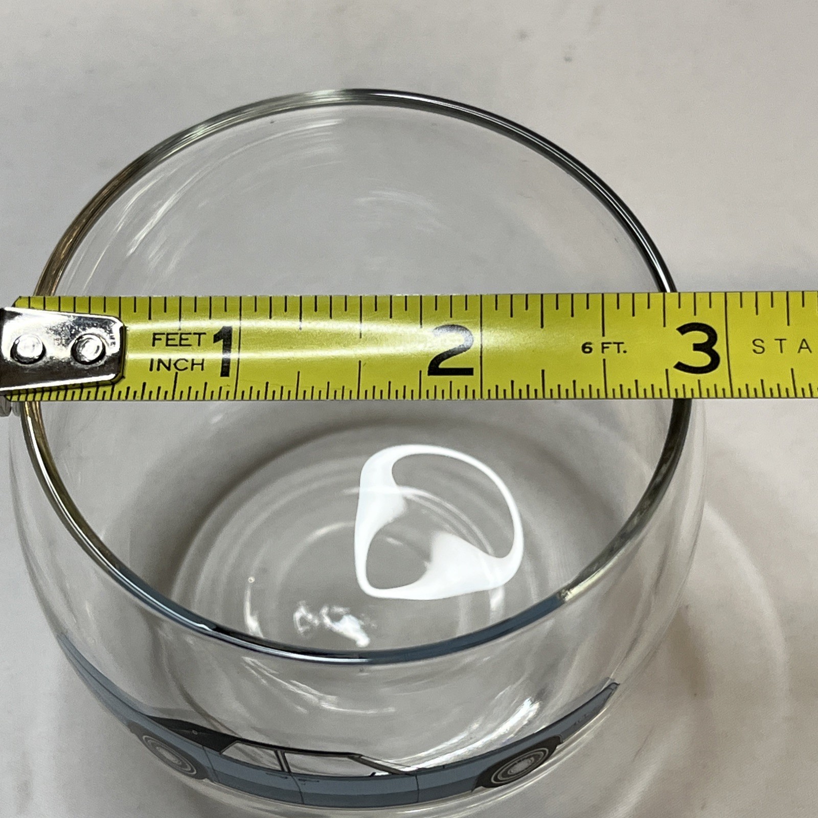 1968/69 Ford Thunderbird Dealer Promotional Roly Poly Low Ball Whiskey Glass