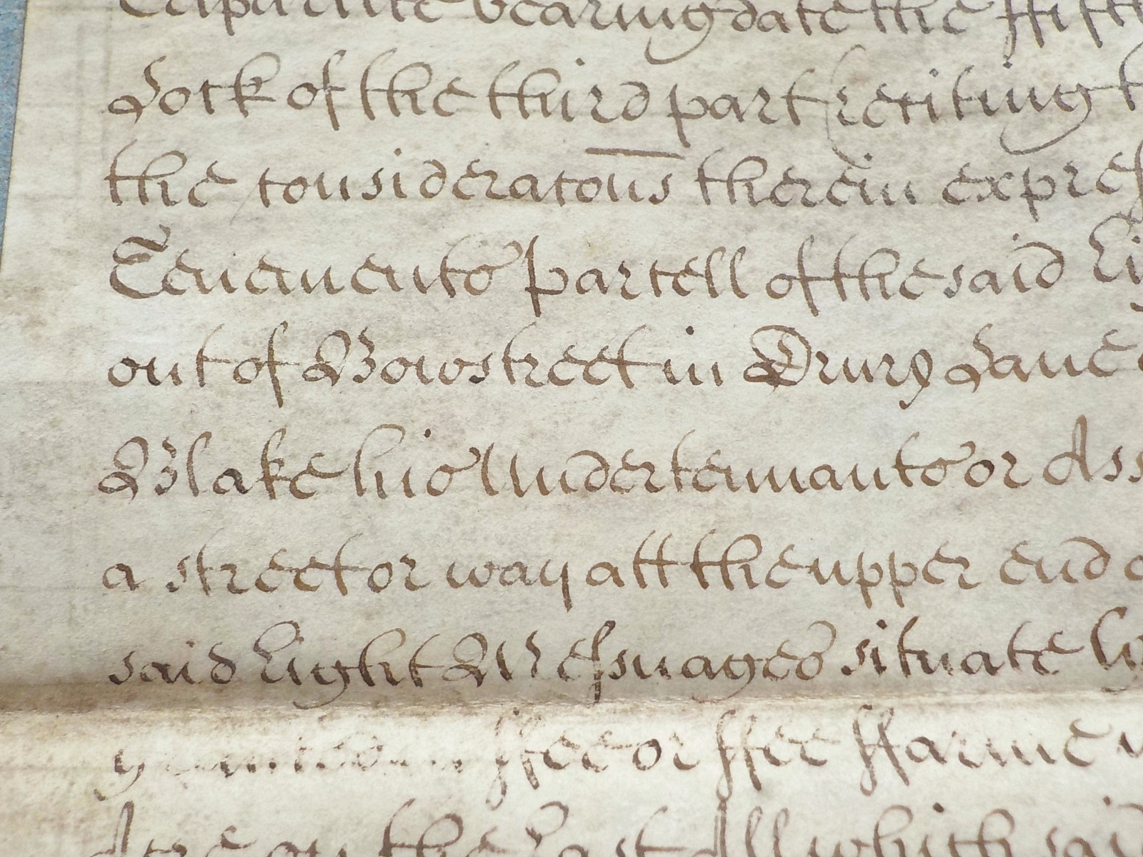 1709 London Covent Garden Drury Lane Vellum Deed Indenture + extra Document