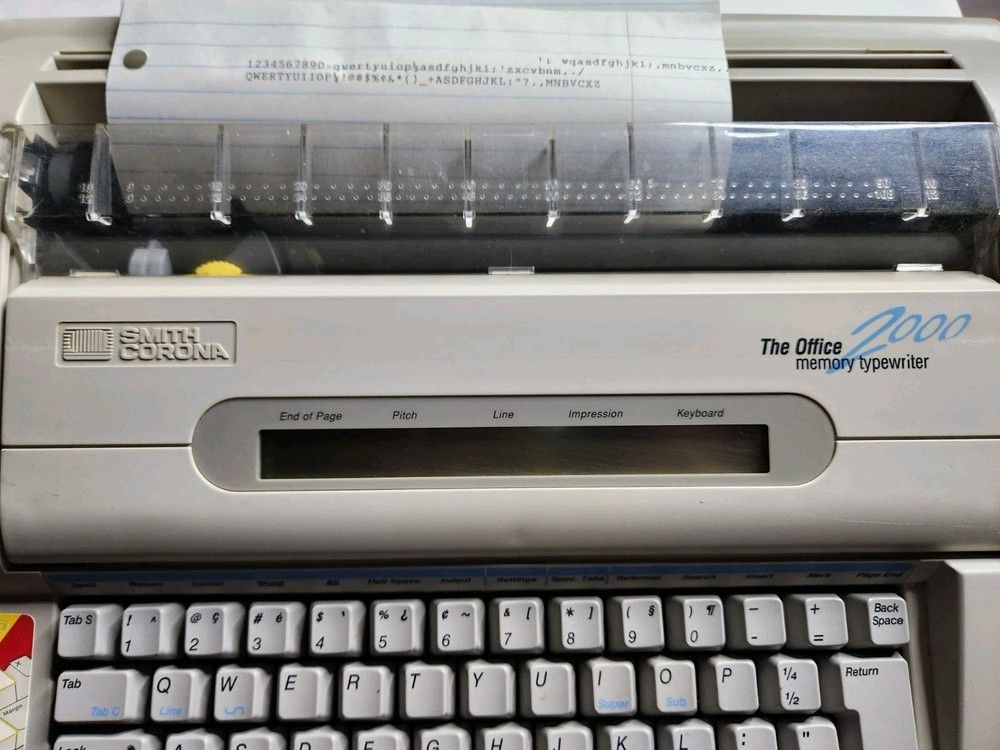 Smith Corona The Office 2000 Memory Typewriter NA5HH Tested