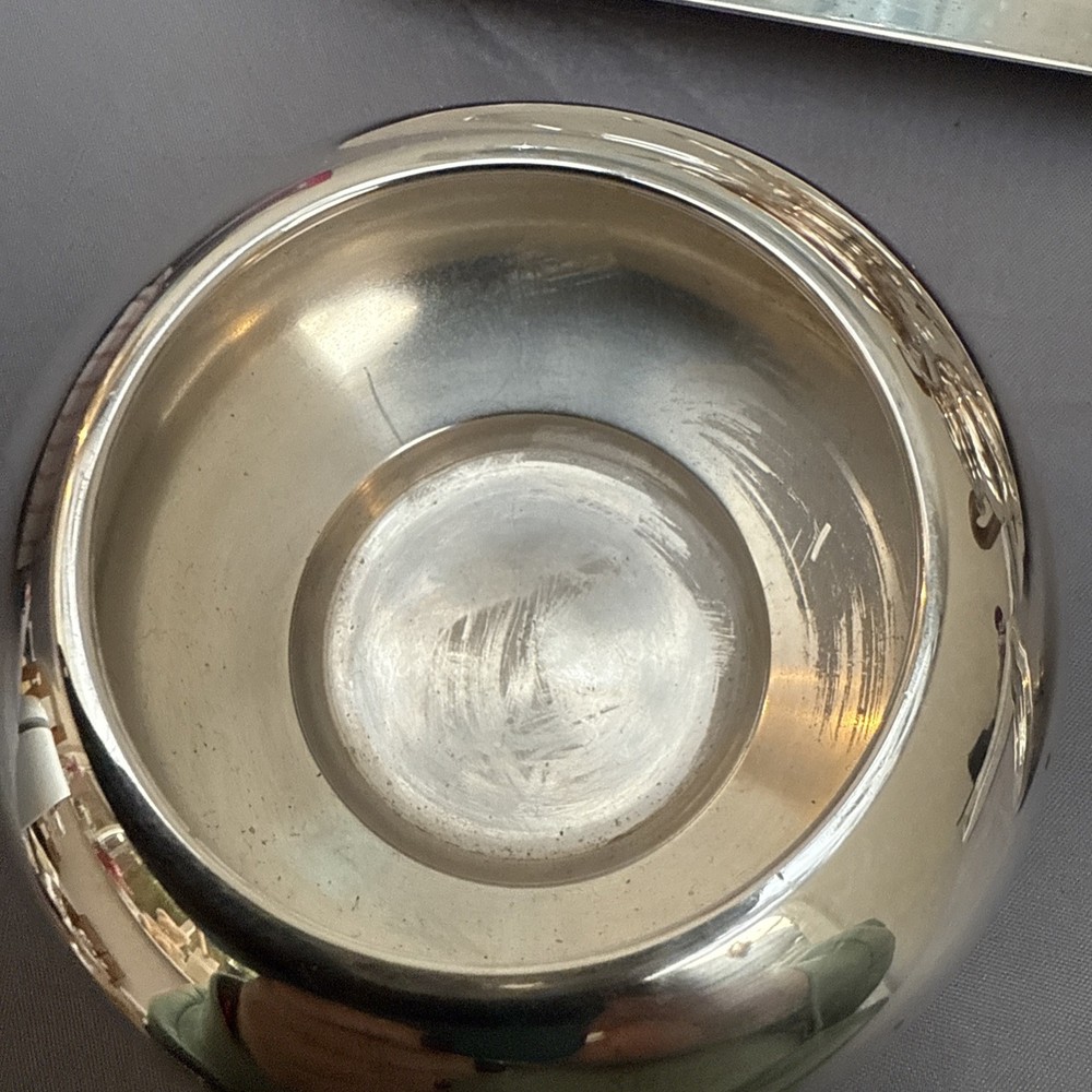 L'ecuyer France Silverplate Vintage Tea Pot, Sugar Bowl, Jub & Tray Set. (B55)