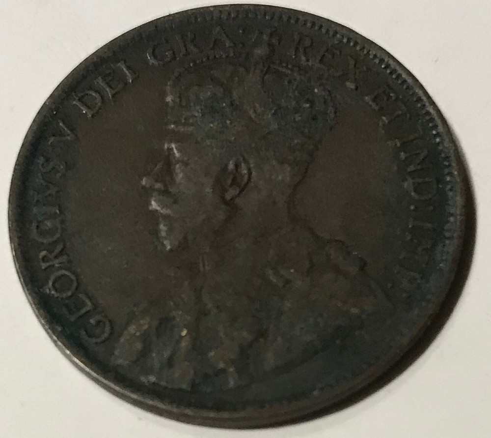 1917 Canada One Cent Coin Fine