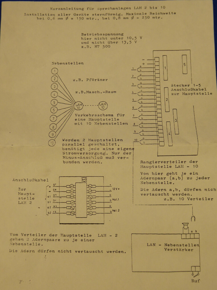 HGA Gehrke Intercom Main Station Sub Station
