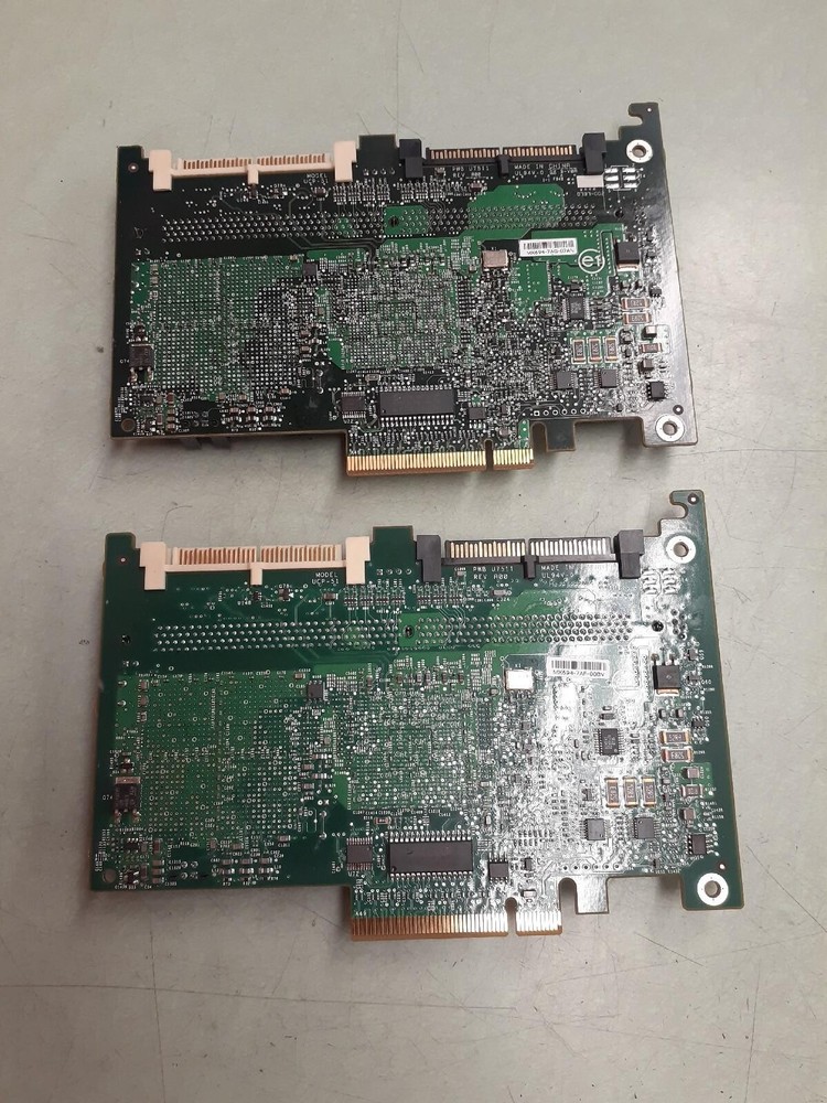 (2) Dell Poweredge 1950 Perc 5i PCI-e SAS RAID Controller Card WX072 NO MEMORY