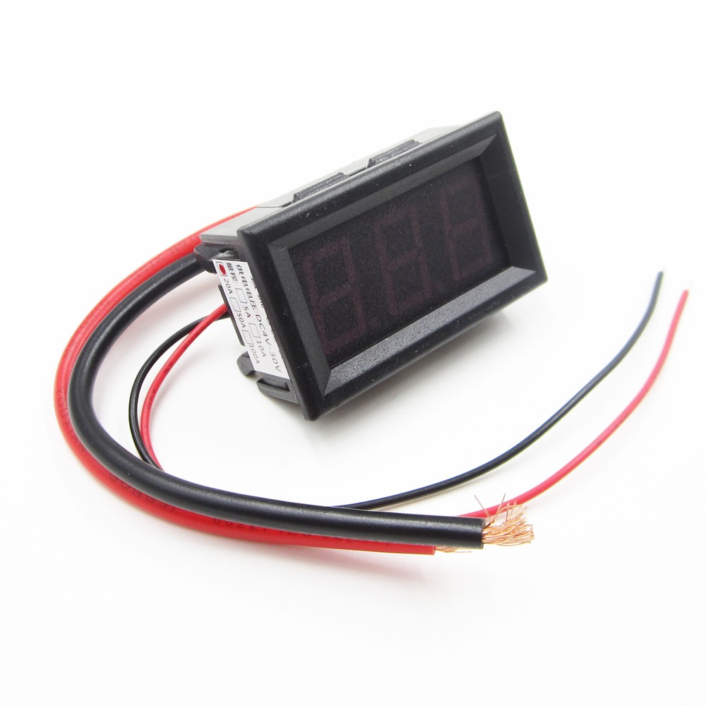 NEW DC 0 To 20A Mini Red LED Panel Meter Digital Ammeter
