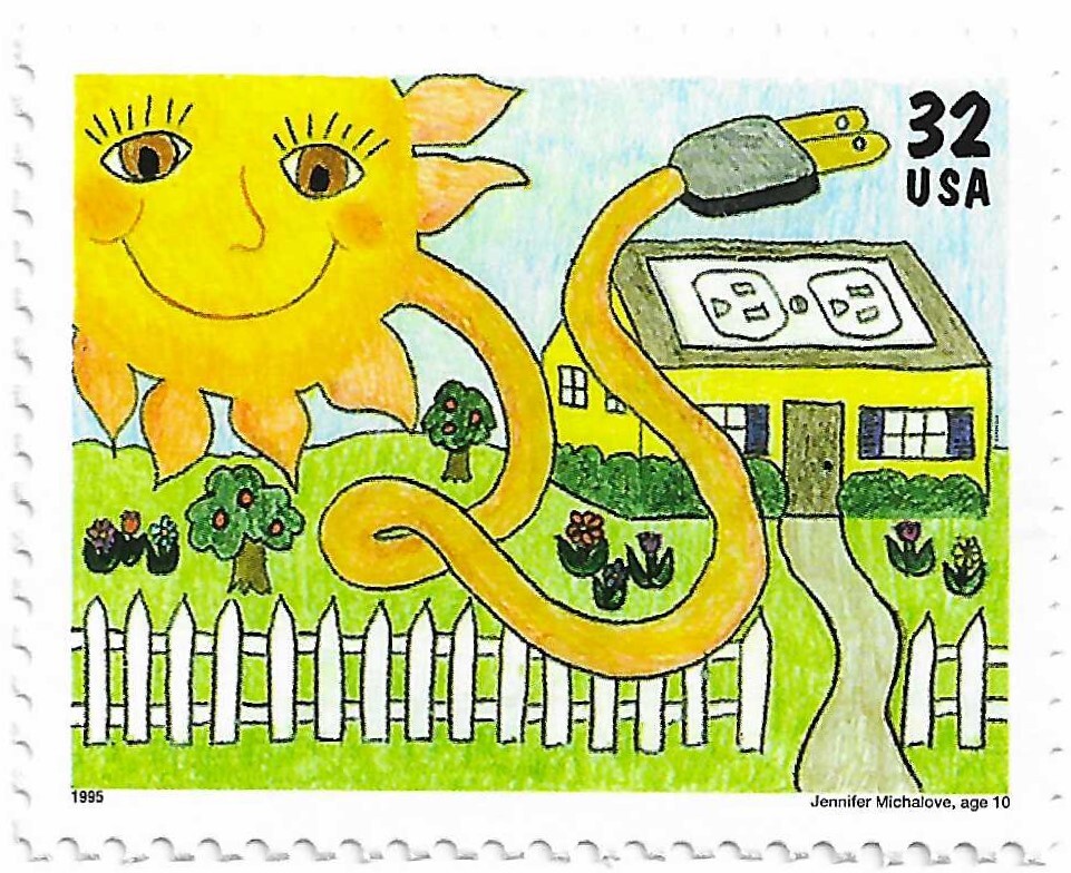 STAMP US SCOTT 2952 "Solar Energy" 32 CENT 1995 MNH