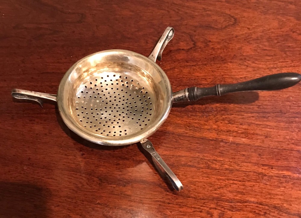Antique Swedish 800 Silver Tea Strainer 1841