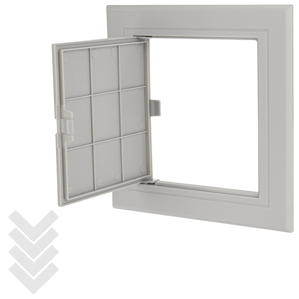 1-Pack Access Panel for Drywall, 4.9x5" Plastic Self Adhesive Cover [Gray]