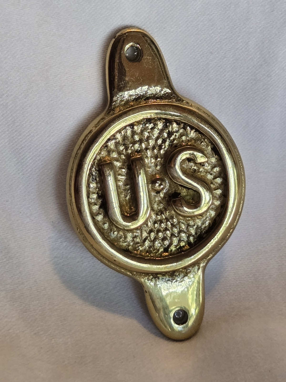 Beautiful Civil War U.S. Bit Bridle Boss Rosette Union Army Brass Tack Harness