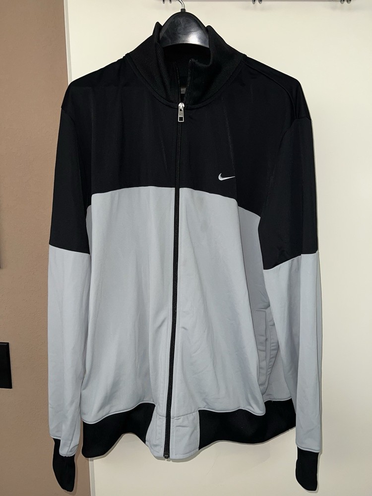 Vintage Nike Athletic Dept. Black/Grey Xx Large Track Jacket Nice! Zip EUC