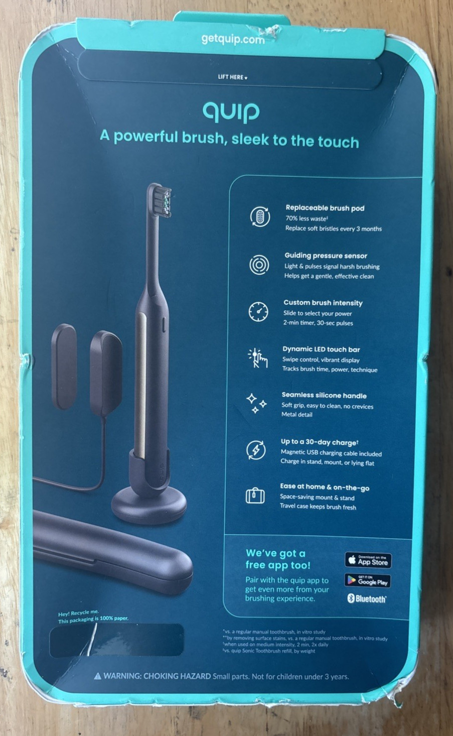 Quip Ultra Next Generation Smart Sonic Electric Toothbrush - Eclipse...NEW!!