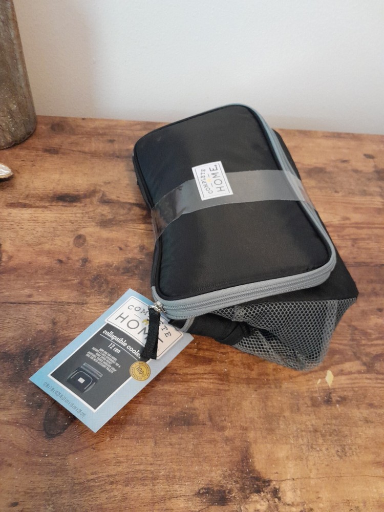 Complete Home Black 12 Can Collapsible Cooler NWT