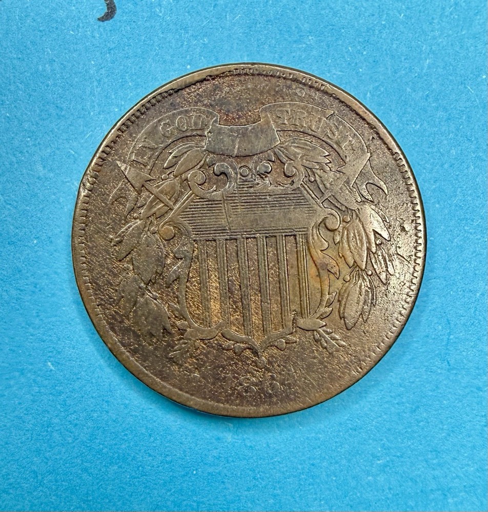 1864 US Two Cent Copper Coin Historic Issue