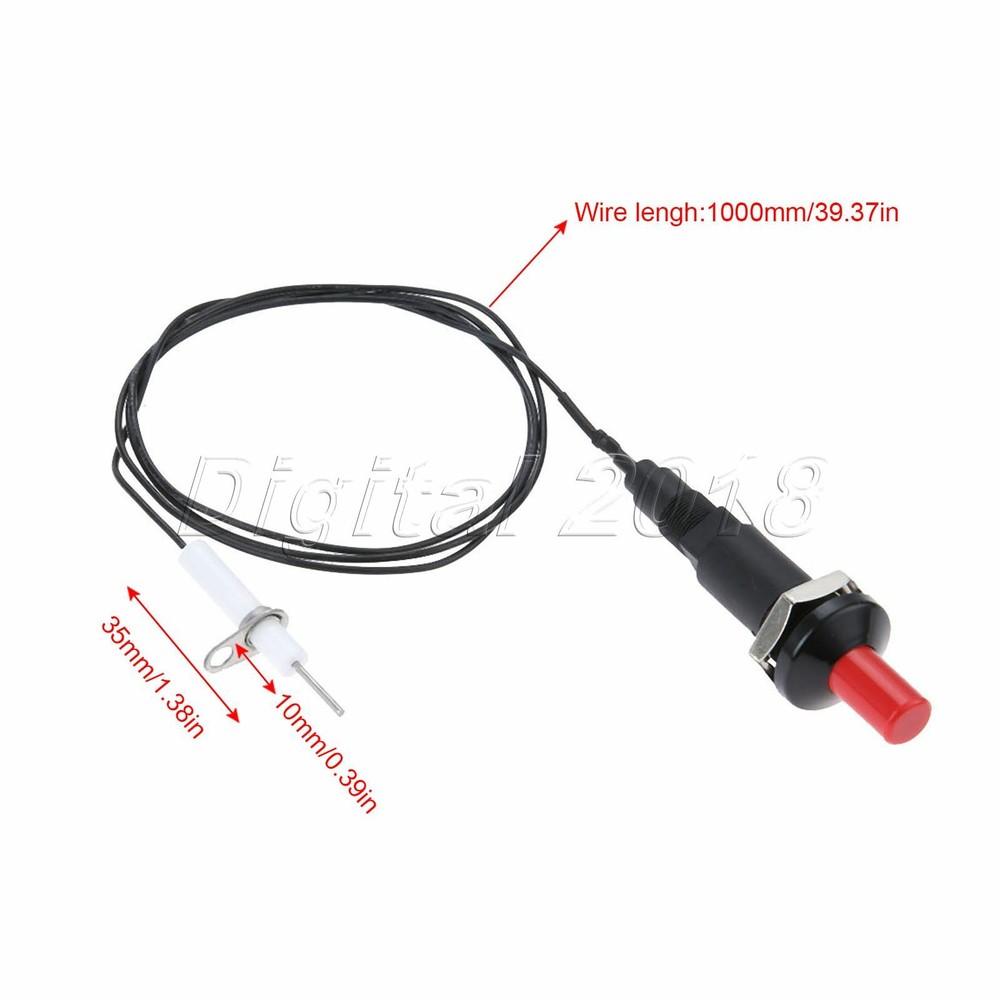 Replace 1 Meter Piezo Igniter Push Button Grill Spark Ignition Parts 2pcs/Set