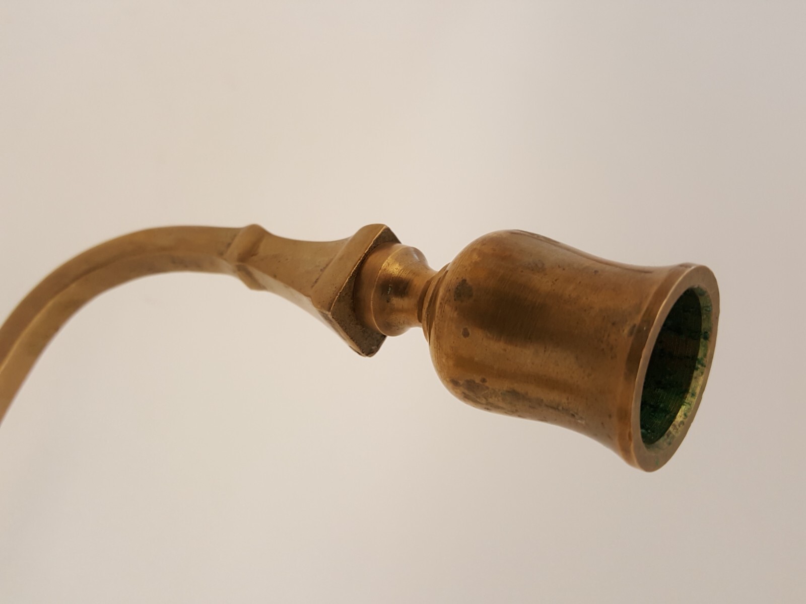 Antique brass cantilever candle holder for piano etc