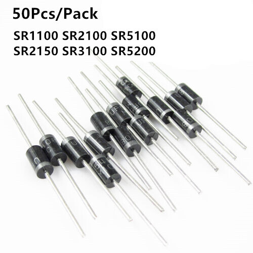 50Pcs SR5100 SB5100 5100 5A 100V SCHOTTKY Diode Rectifier Gleichrichter