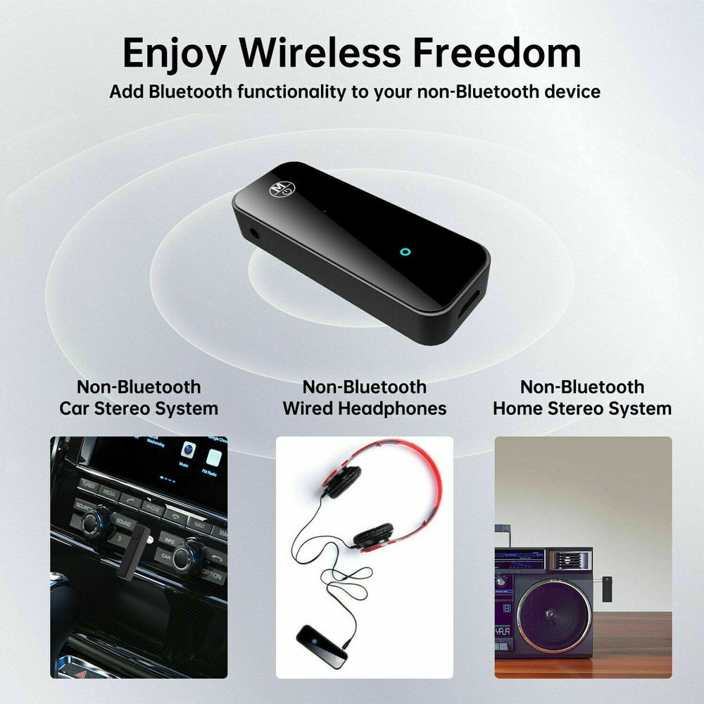 USB Wireless Bluetooth 5.0 Transmitter Receiver for Car Music Audio Aux Adapter
