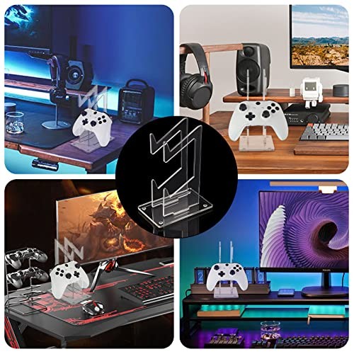 Universal Dual Controller Holder, Transparent Acrylic Game Controller Display