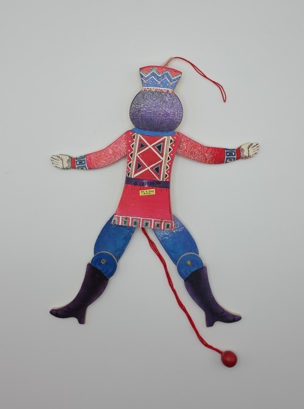 Vintage 1987 Terrie Floyd Wooden Dancing Pull String Jumping Jack Puppet