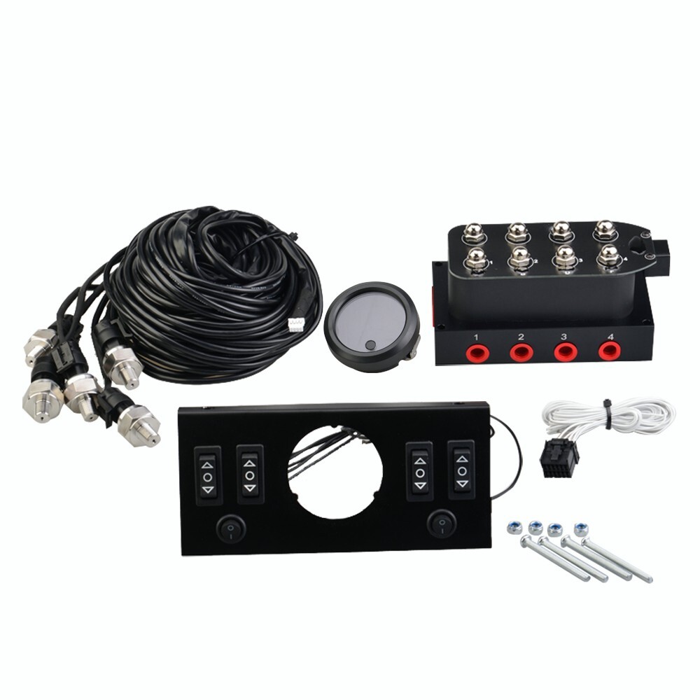 5 in 1 Display Air Suspension Pressure Gauge + Solenoid Valve + Control Panel