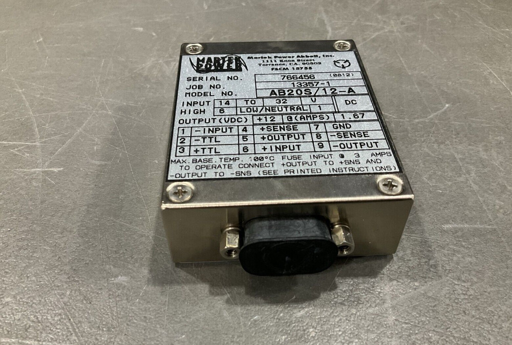 1 - New Martek Sure Power Supply Rectifier NOI / Battery Eliminator
