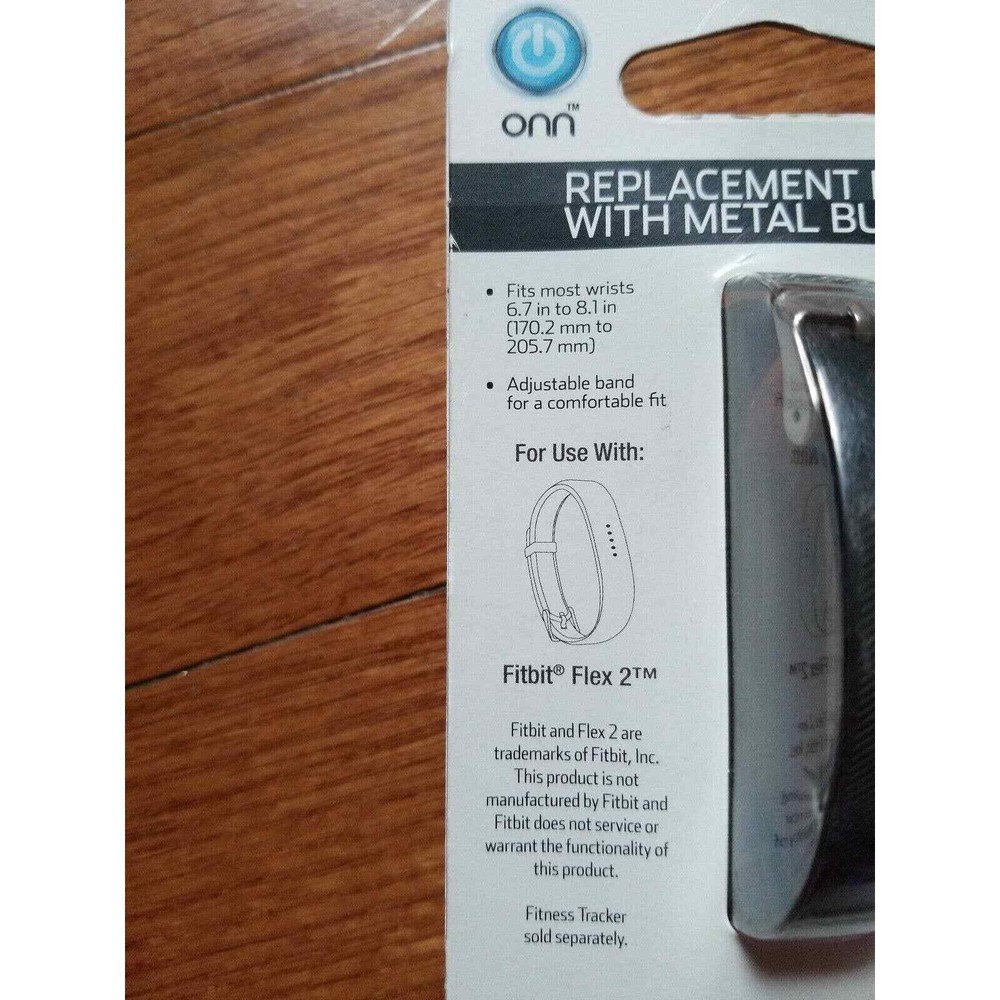 ONN Adjustable Replacement Band for use with Fitbit Flex 2 Black