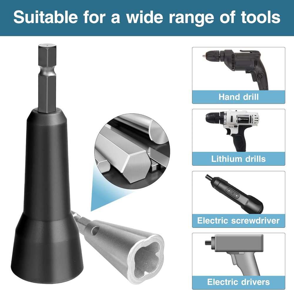 Wire Nut Twister and Twisting Tool - 1/4" Chuck, Spin Twist Black