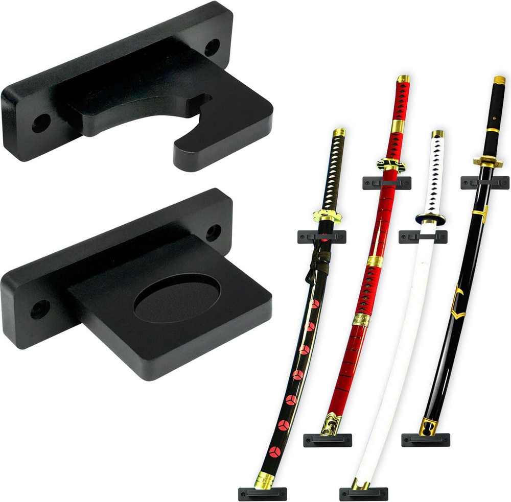 Vertical Katana Wall Mount Holder Adjustable Samurai Sword Wall Hanger Sword Col