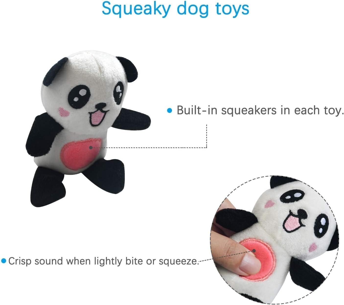 Squeaky Plush Dog Toy Pack for Puppy, Small & medium Stuffed Puppy 12 Chew Toys