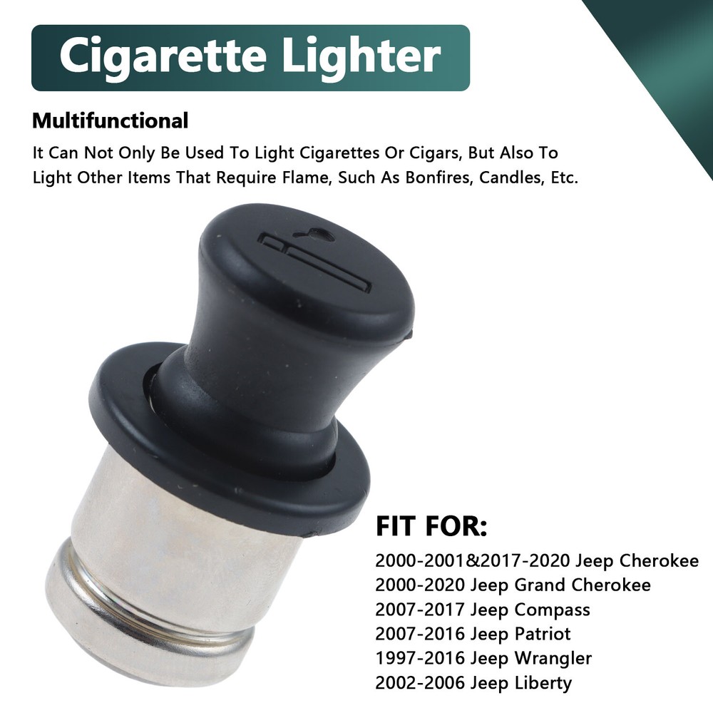 Jeep Wrangler Liberty Compass Dashboard Cigarette Lighter Replacement